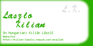 laszlo kilian business card