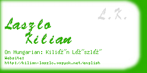 laszlo kilian business card